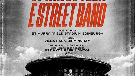 Bruce Springsteen concert tickets for BT Murrayfield Stadium, Edinburgh ...