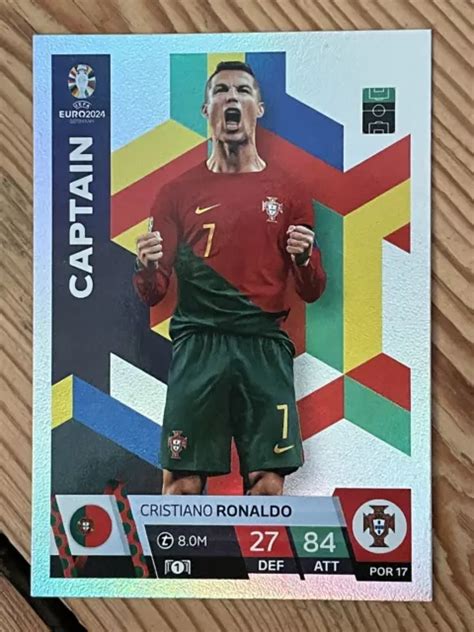 MATCH ATTAX EURO 2024 Cristiano Ronaldo Portugal Captain Trading UEFA ...