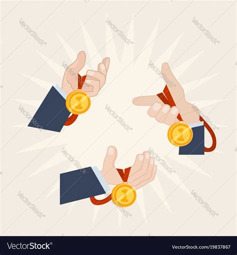 Winners hands Royalty Free Vector Image - VectorStock