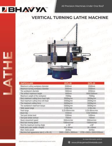 Blue Double Column Vertical Lathe Machine at Best Price in Ahmedabad | Bhavya Machine Tools Llp