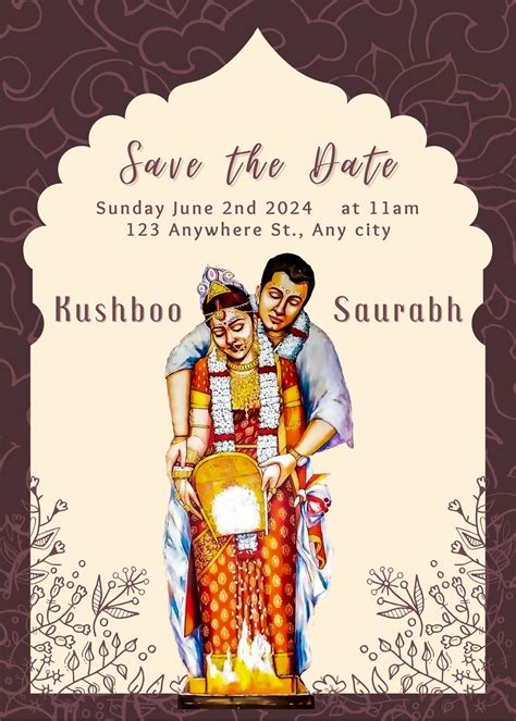 Bengali Wedding Style Invitation Card - myMandap Cards