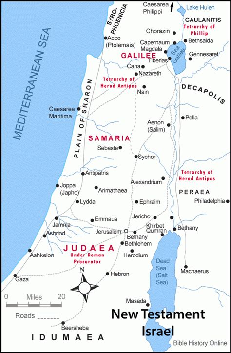 New Testament Israel Map