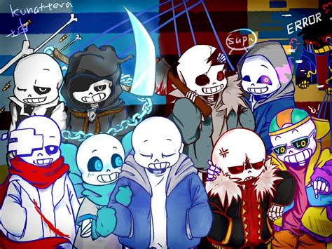 au Sanses group photo! | Tag art, Undertale, Undertale comic