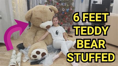 🔴6 FEET TEDDY BEAR STUFFED - UNBOXING GIFT - BIRTHDAY SURPRISE ...