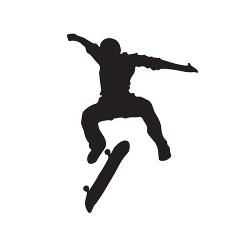 Skateboarder Silhouette Vector Art, Icons, and Graphics for Free Download