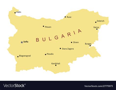 Bulgaria cities map Royalty Free Vector Image - VectorStock