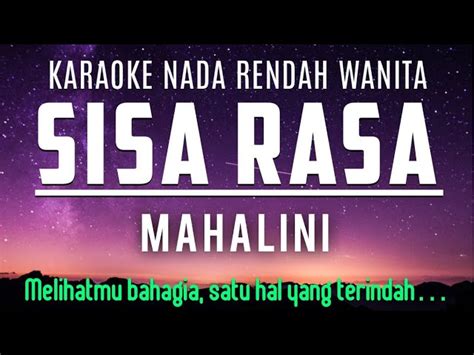 Mahalini - Sisa Rasa Karaoke Lower Key Nada Rendah Wanita -2 Chords - Chordify