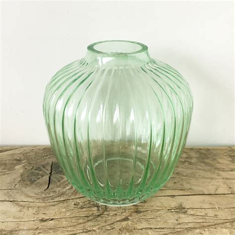 vintage glass ribbed vase by the den & now | notonthehighstreet.com