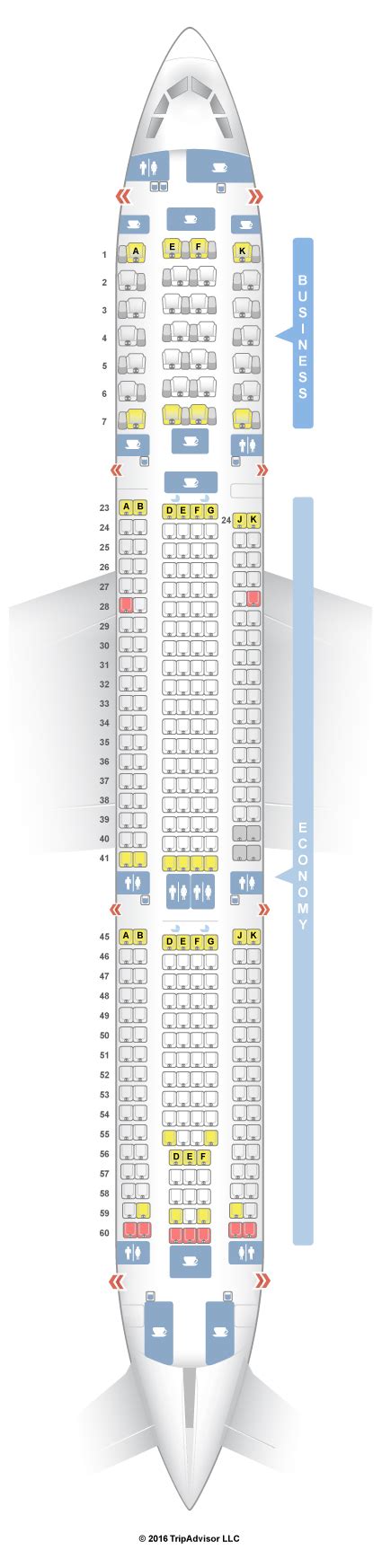 SeatGuru Seat Map Qantas Airbus A330-300 (333)