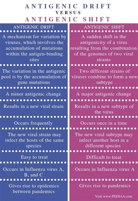 What is the Difference Between Antigenic Drift and Antigenic Shift ...