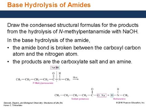 18 6 Hydrolysis of Amides In a reverse