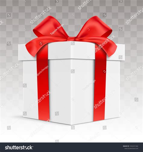 White Vector Giftbox Realistic Gift Box Stock Vector (Royalty Free ...