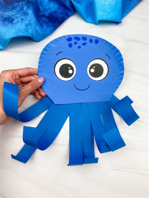 Paper Plate Octopus Craft For Kids [Free Template]