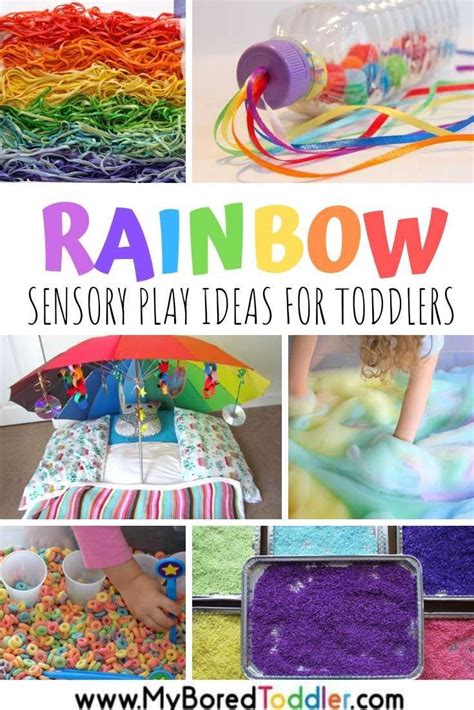 Rainbow Sensory Play Ideas for Toddlers | Baby sensory play, Toddler ...