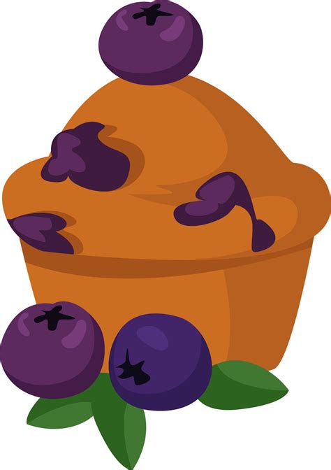 Blueberry muffin, illustration, vector on white background. 13517521 ...