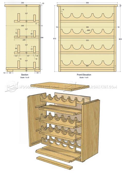 Wine Rack Plans • WoodArchivist