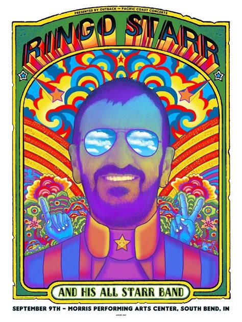 Emek Ringo Starr 11 color screenprint poster S/N xx/99 South Bend ...