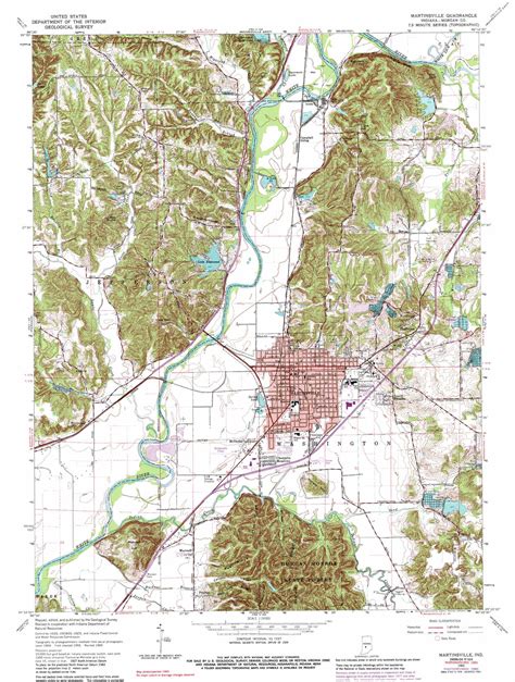 Martinsville topographic map, IN - USGS Topo Quad 39086d4