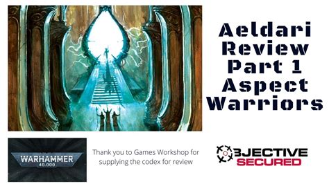 Aeldari 2022 Codex Review Part 1 - Aspect Warriors - YouTube