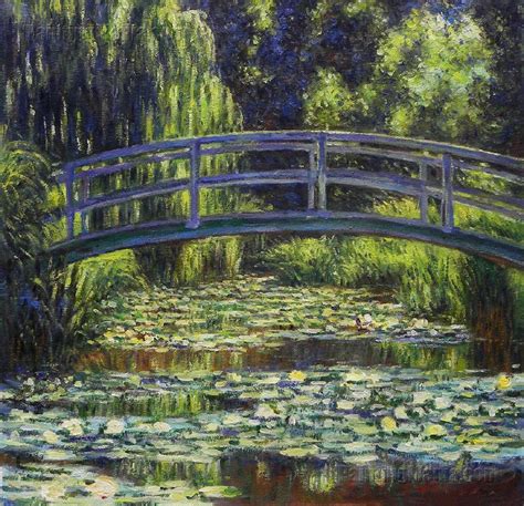 The Japanese Bridge - Claude Monet Hand-painted Oil Painting, Impressionist Painting for sale by ...