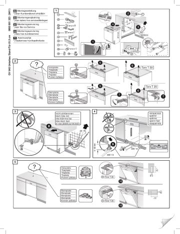 Bosch Built-under dishwasher Serie | 2 Installation instructions | Manualzz