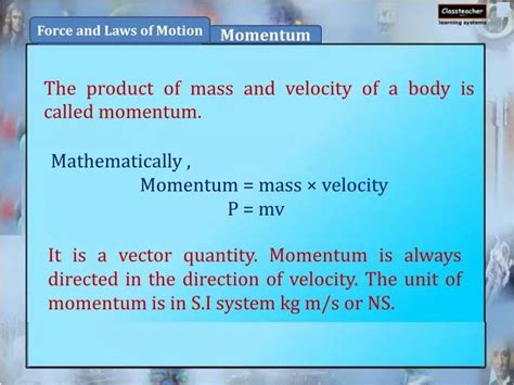 PPT - The product of mass and velocity of a body is called momentum . PowerPoint Presentation ...