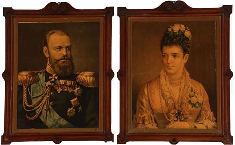 Unknown | A pair of portraits of Tsar Alexander III and Tsaritsa Maria Feodorovna as tsarevich ...