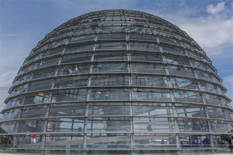 The Reichstag Dome, a Glass Dome Constructed on Top of the Reichstag, Berlin. Editorial Stock ...