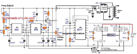 Single Phase Variable Frequency Drive VFD Circuit – Homemade Circuit Projects