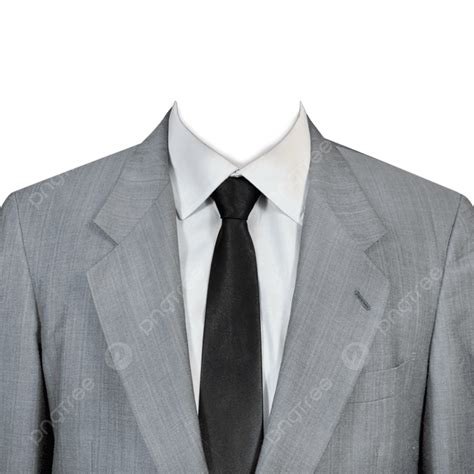 Mens Gray Suit Formal Id Photo With Black Tie Coat, Suit Drawing, Shirt, Suit PNG Transparent ...