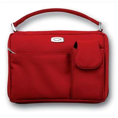 Zondervan Gifts 573535 Bible Cover Microfiber With Pockets & Handle Large Red - Walmart.com ...