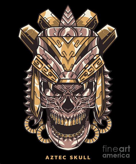 Mayan Skull Art