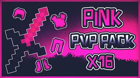 MINECRAFT PVP TEXTURE PACK - PINK PVP PACK X16 (FPS) - YouTube