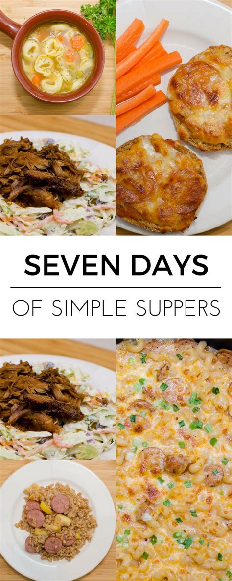 Seven Days of Simple Suppers | Easy dinner recipes, Instant pot dinner recipes, Lunch recipes