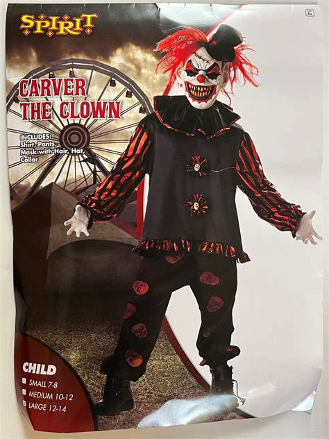 Spirit Carver the Clown Halloween Costume Size Child … - Gem