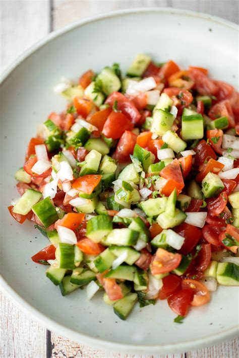 Persian Shirazi Salad with Cucumber and Tomato | aheadofthyme.co - Ahead of Thyme