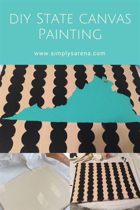 DIY Preppy State Canvas Painting (easy and affordable)