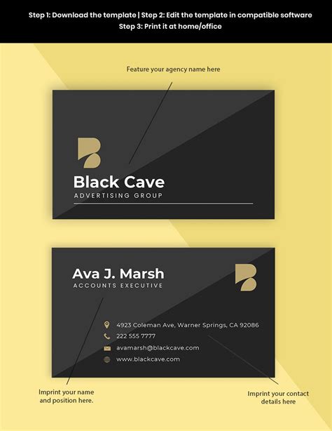 Modern Advertising Agency Business Card Template in PSD, Word, Publisher, Google Docs - Download ...