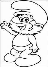 Papa Smurf Coloring Pages To Print sketch template