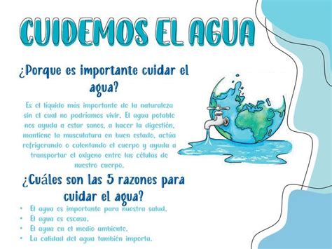 cuidemos el agua | Apuntes de clase, Informacion del agua, Dia mundial ...