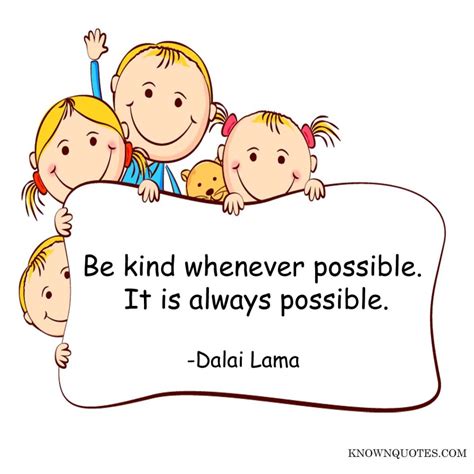 Great Inspiring Kindness Quotes for Kids - Known Quotes