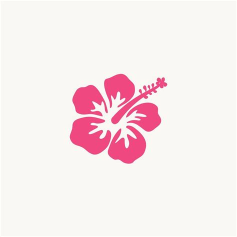 Hibiscus flower simple logo design icon vector on white background ...