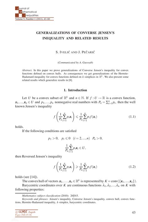 (PDF) Generalizations of converse Jensen’s inequality and related results