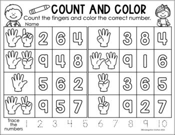 Free - Count How Many - Worksheet Numbers to 10 by Kindergarten Matters