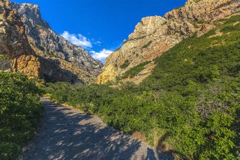 Hiking Trail in Provo Canyon Utah on a Sunny Day Stock Photo - Image of clouds, bending: 129134534