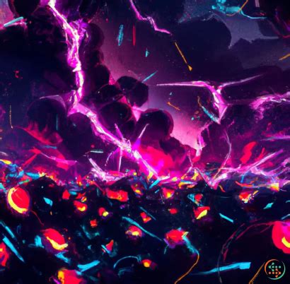 Digital Art Of Neon Explosion Battle Armageddon | Artificial Design