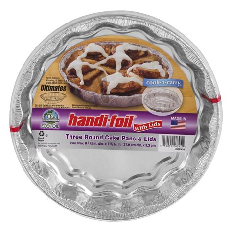 Handi-foil Round Cake Pans with Lids, 3 Count - Walmart.com