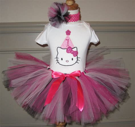 Hello Kitty Cat Tutu Birthday outfit by BirthdayCouture4U on Etsy