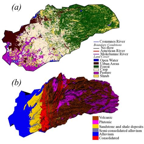 (a) Land-use and land-cover (Homer et al., 2015) and (b) geology... | Download Scientific Diagram