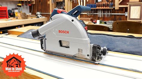 Bosch GKT 55 GCE Plunge Saw/ Track Saw Review. - YouTube